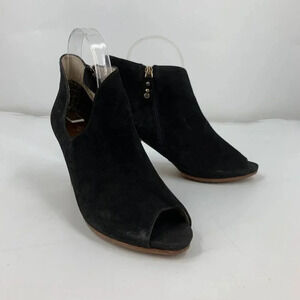 Matt Bernson Women's Jagg Woven Suede‎ Cut Out Block Heel Bootie Size 8